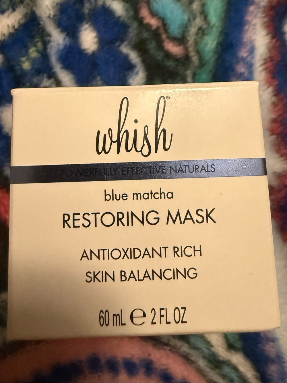 whish Blue Matcha Restoring Mask (Cream White with Blue Accent)